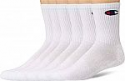 Deals List: 6-Pairs Champion Men's Double Dry Moisture Wicking Logo Crew Socks (White)