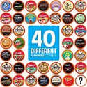 Deals List: Two Rivers Coffee Flavored Coffee Pods Compatible with K Cup Brewers Including 2.0, Assorted Variety Pack Flavored Coffee, 40 Count 