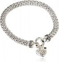 Deals List: NINE WEST Women's Silvertone Crystal Pave Heart Stretch Bracelet 
