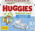 Deals List: Baby Wipes, Huggies Natural Care Refreshing Baby Diaper Wipes, Hypoallergenic, Scented, 10 Flip-Top Packs (560 Wipes Total)