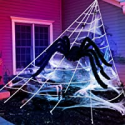 Deals List: GIGALUMI Halloween Decoration 23-ft Giant Spider Web w/20 Spiders