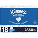 Deals List: Kleenex Expressions Trusted Care Facial Tissues, 18 Flat Boxes, 160 Tissues per Box, 2-Ply (2,880 Total Tissues)