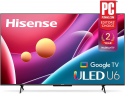 Deals List: Hisense ULED 4K Premium 65U6H Quantum Dot QLED Series 65-Inch Smart Google TV, Dolby Vision Atmos, Voice Remote, Compatible with Alexa (2022 Model)