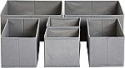 Deals List: Amazon Basics Cloth Drawer Storage Organizer Boxes, Set of 6