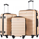 Deals List: Wrangler Smart Luggage Set with Cup Holder and USB Port, Black, 3 Piece Set