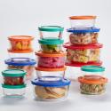Deals List: Pyrex Simply Store Glass Food Storage & Bake Container Set, 32 Piece with Multicolor Lids