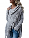 Deals List: CEASIKERY Women's Tassel Hem Sweater Long Cardigan Knitwer Pullover Poncho Coat