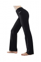 Deals List: HISKYWIN Inner Pocket Yoga Pants 4 Way Stretch Tummy Control Workout Running Pants, Long Bootleg Flare Pants