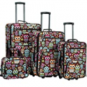 Deals List: Rockland Jungle Softside Upright Luggage Set, Owl, 4-Piece