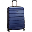 Deals List: Rockland Melbourne Hardside Expandable Spinner Wheel Luggage, Blue, Checked-Large 28-Inch