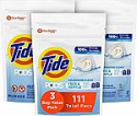 Deals List: Tide PODS Free & Gentle, Laundry Detergent Soap Pods, Unscented, 3 Bag Value Pack, 111 Count, HE Compatible