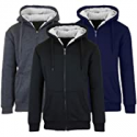 Deals List: Heavyweight Sherpa Fleece-Lined Zip Sweater Hoodie Mens