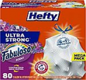 Deals List: Hefty Ultra Strong Tall Kitchen Trash Bags, Fabuloso Scent, 13 Gallon, 80 Count