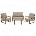 Deals List: StyleWell Park Trail Brown 4-Piece Wicker Patio Conversation Set with Light Brown Cushions