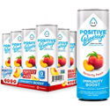 Deals List: Positive Beverage IMMUNITY BOOST Perfectly Peach | 12-oz Can, Pack of 12