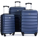 Deals List: ABS Hardshell Hardside Lightweight Spinner Wheels Suitcase 3 Pcs