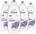 Deals List: Dove Body Wash for Softer and Smoother Skin After Just One Use Lavender Oil and Chamomile Stress Relieving and Calming 22 oz, 4 Count