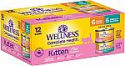 Deals List: 12-Pk 3 Oz Wellness Complete Health Wet Kitten Food Whitefish & Chicken Bundle