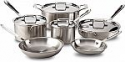 Deals List: All-Clad D5 5-Ply Brushed Stainless Steel Cookware Set 10 Piece Induction Oven Broil Safe 600F Pots and Pans 