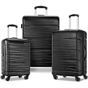 Deals List: Samsonite Evolve SE Hardside Expandable Luggage with Double Spinner Wheels, Bass Black, 3PC Set (CO/M/L)
