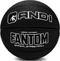 Deals List: AND1 Fantom Rubber Basketball - Official Size Streetball, Made for Indoor and Outdoor Basketball Games, Sold Inflated, Black, Size 7