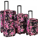 Deals List: Rockland Impulse 4-Piece Softside Upright Luggage Set,Telescoping Handles, Pucci, (14/19/24/28)