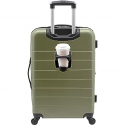 Deals List: Wrangler Smart Luggage Set with Cup Holder and USB Port, Olive Green, 20-Inch Carry-On