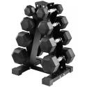 Deals List: BalanceFrom 100LB Rubber Coated Hex Dumbbell Weight Set with A-Frame Rack, 5-20 lbs Pairs