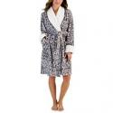 Deals List: Charter Club Womens Short Faux-Fur-Trim Animal Wrap Robe