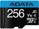 Deals List: ADATA 256GB Premier microSDXC UHS-I / Class 10 V10 A1 Memory Card with SD Adapter, Speed Up to 100MB/s (AUSDX256GUICL10A1-RA1)