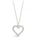 Deals List: Sterling Silver Cubic Zirconia Outline Heart Pendant Necklace