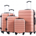 Deals List: Coolife 3 Piece Spinner Hardshell Lightweight Luggage Set
