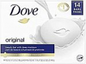 Deals List: Dove Beauty Bar Cleanser for Gentle Soft Skin Care Original Made With 1/4 Moisturizing Cream 3.75 oz, 14 Bars