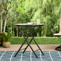 Deals List: Mainstays 26" Greyson Square Glass and Steel Round Bistro Folding Table