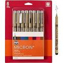 Deals List: 8-Pack SAKURA Pigma Micron Fineliner Pens 05 Point Size