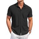 Deals List: COOFANDY Mens Short Sleeve Shirts Casual 