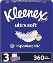 Deals List: Kleenex Ultra Soft Facial Tissues, 3 Flat Boxes, 120 Tissues per Box, 3-Ply (360 Total Tissues)