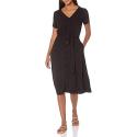 Deals List: Amazon Essentials Women's Short-Sleeve Midi Button Front Tie Dress