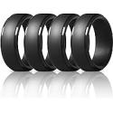 Deals List: 4-Pk ThunderFit Silicone Ring Men Step Edge Rubber Wedding Band