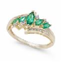 Deals List: Macys Emerald 1/2 ct. t.w. & Diamond 1/10 ct. t.w. in 14k Gold