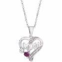 Deals List: Macys Ruby Mom Heart 18-in Pendant Necklace (1/3 ct. t.w.)